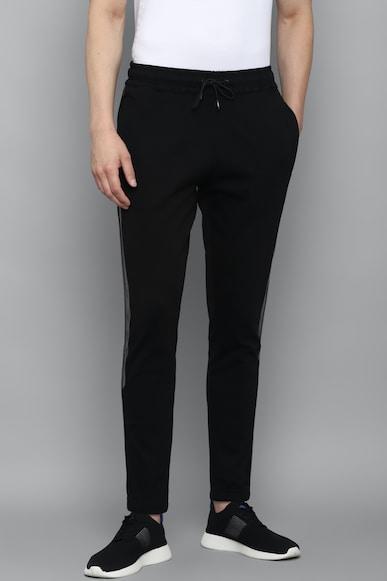 men black solid casual jogger pants