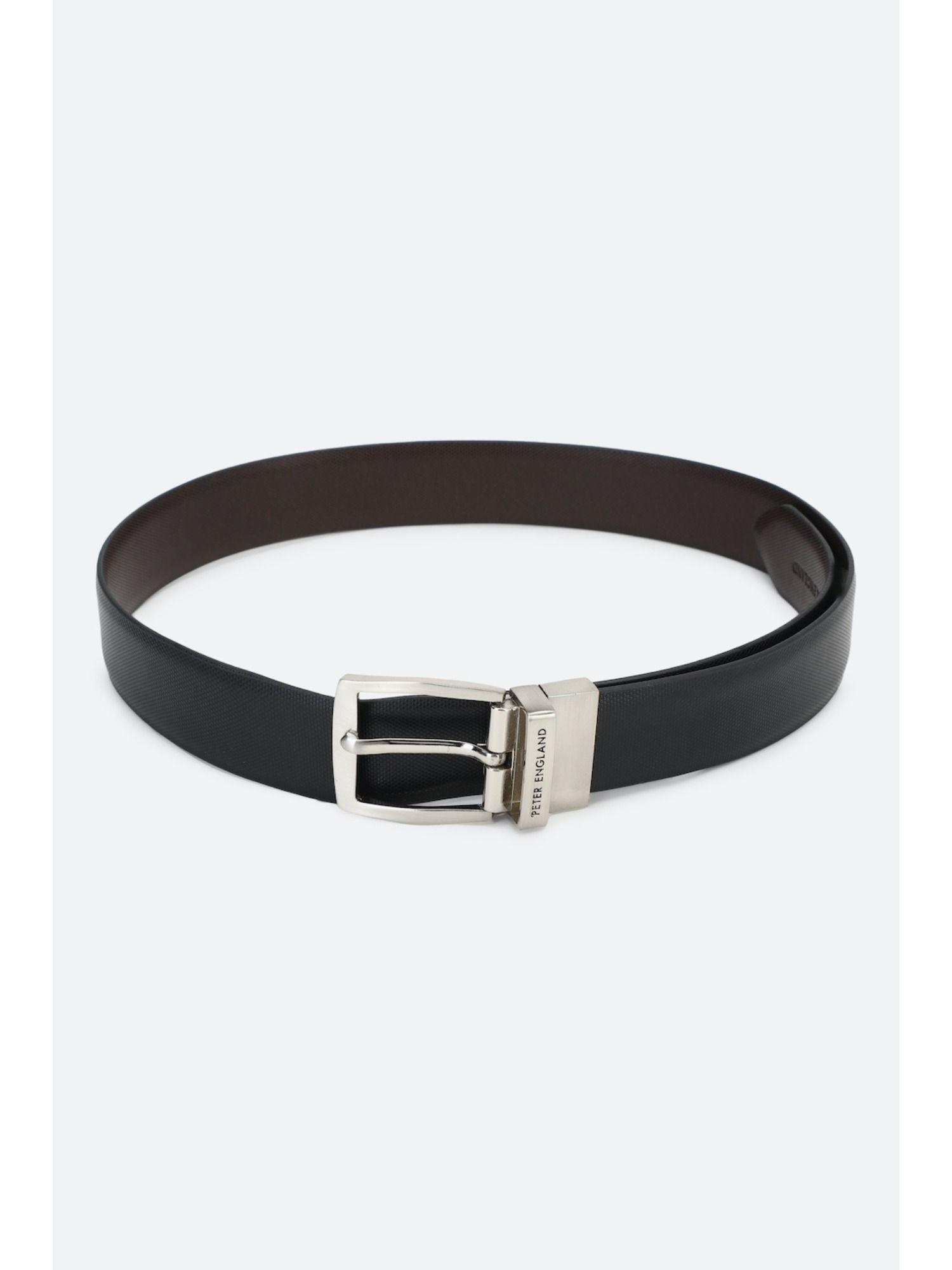 men black solid genuine leather belt