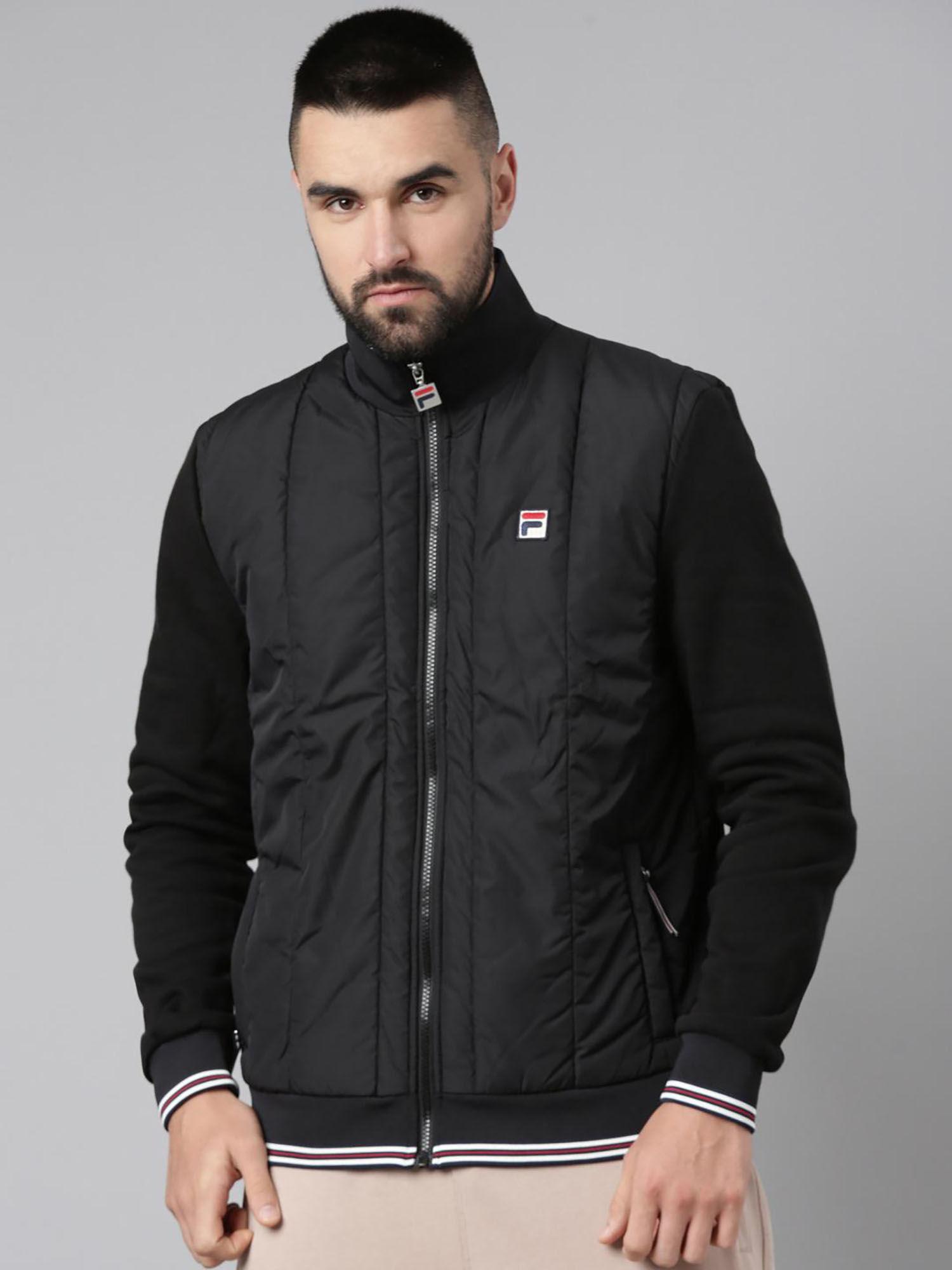 men black solid jacket