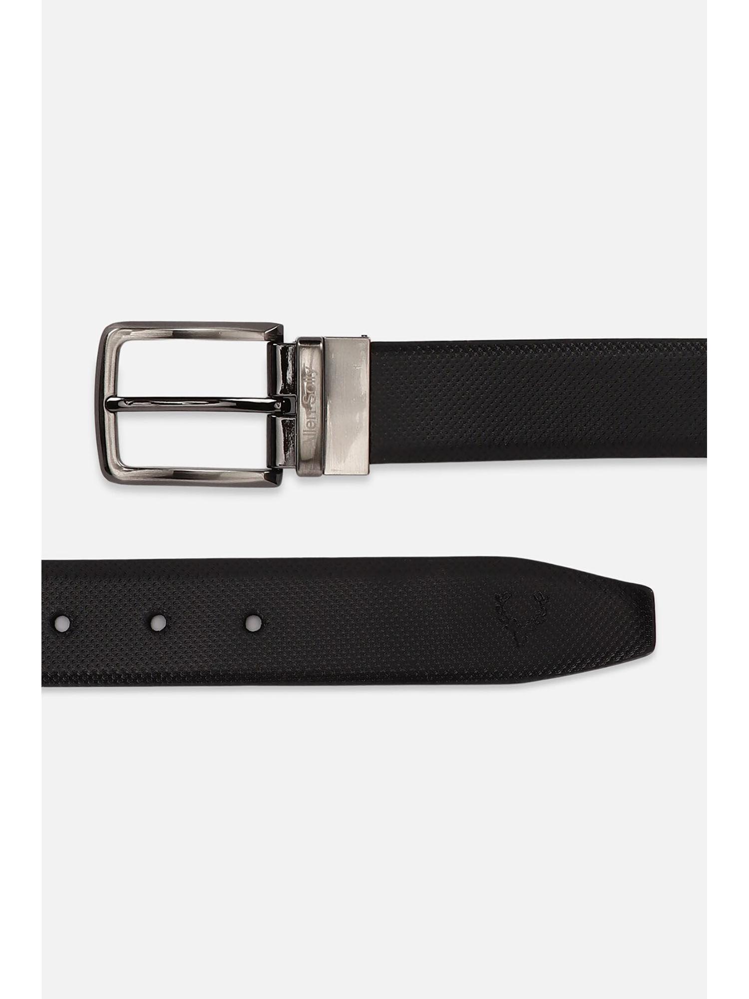 men black textured casual belt