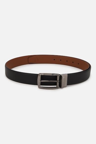 men black textured formal belt