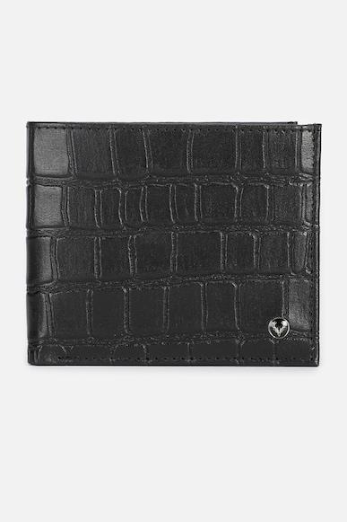 men black textured genuine leather wallet