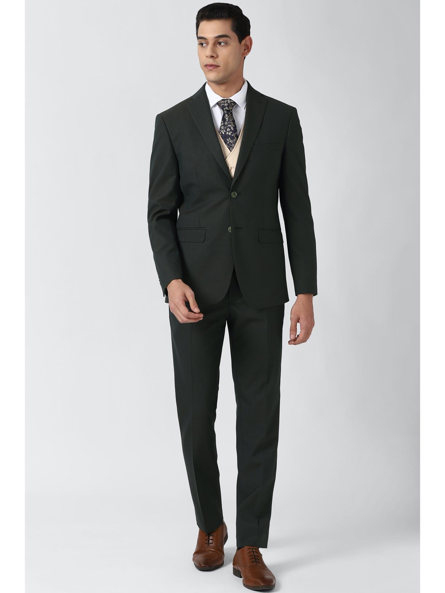 men black three piece suit (set of 3)