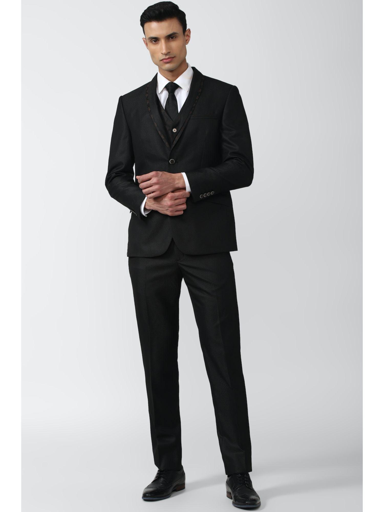 men black three piece suit (set of 3)