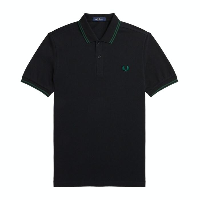 men black twin tipped polo