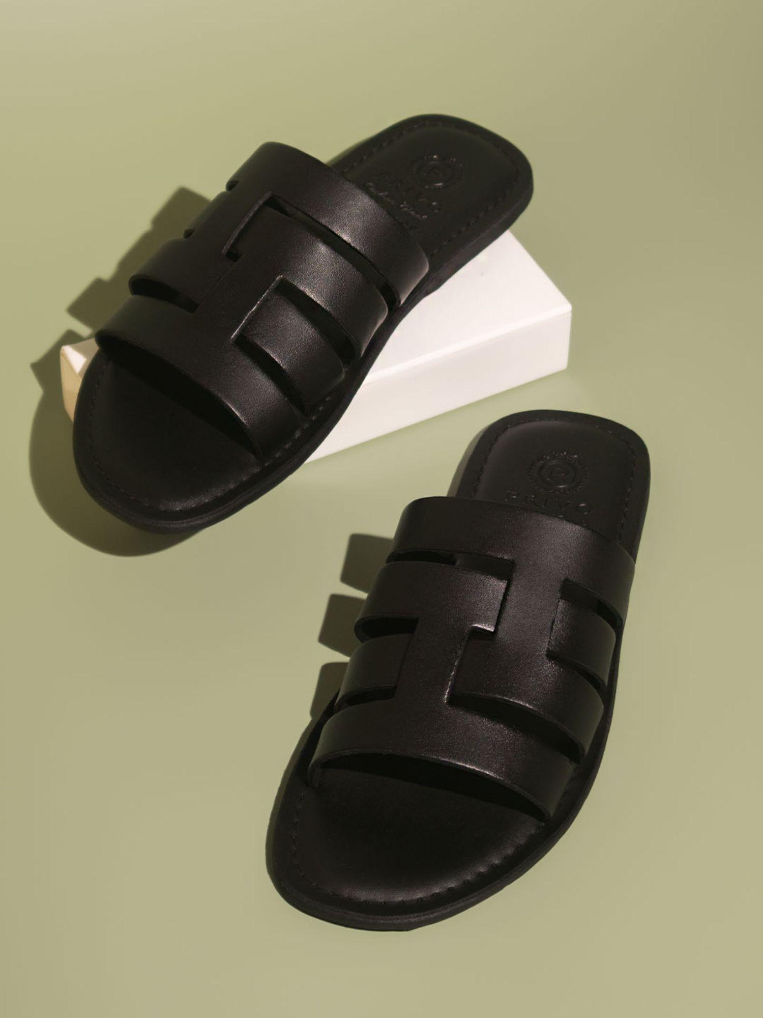 men black velcro sandals