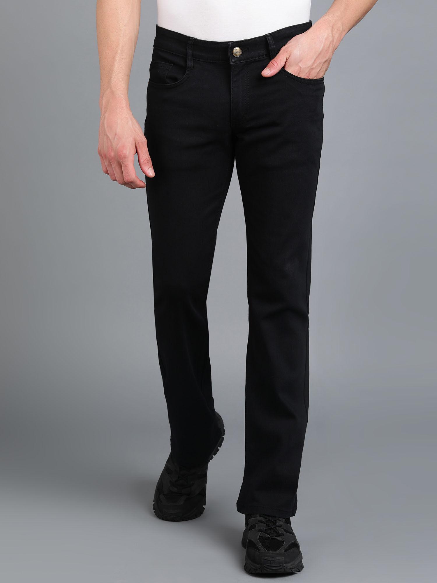 men black washed bootcut jeans stretchable