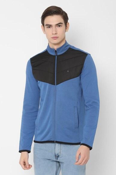 men blue  full sleeves casual sweatshirt