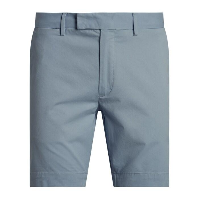 men blue 9-inch stretch slim fit chino short