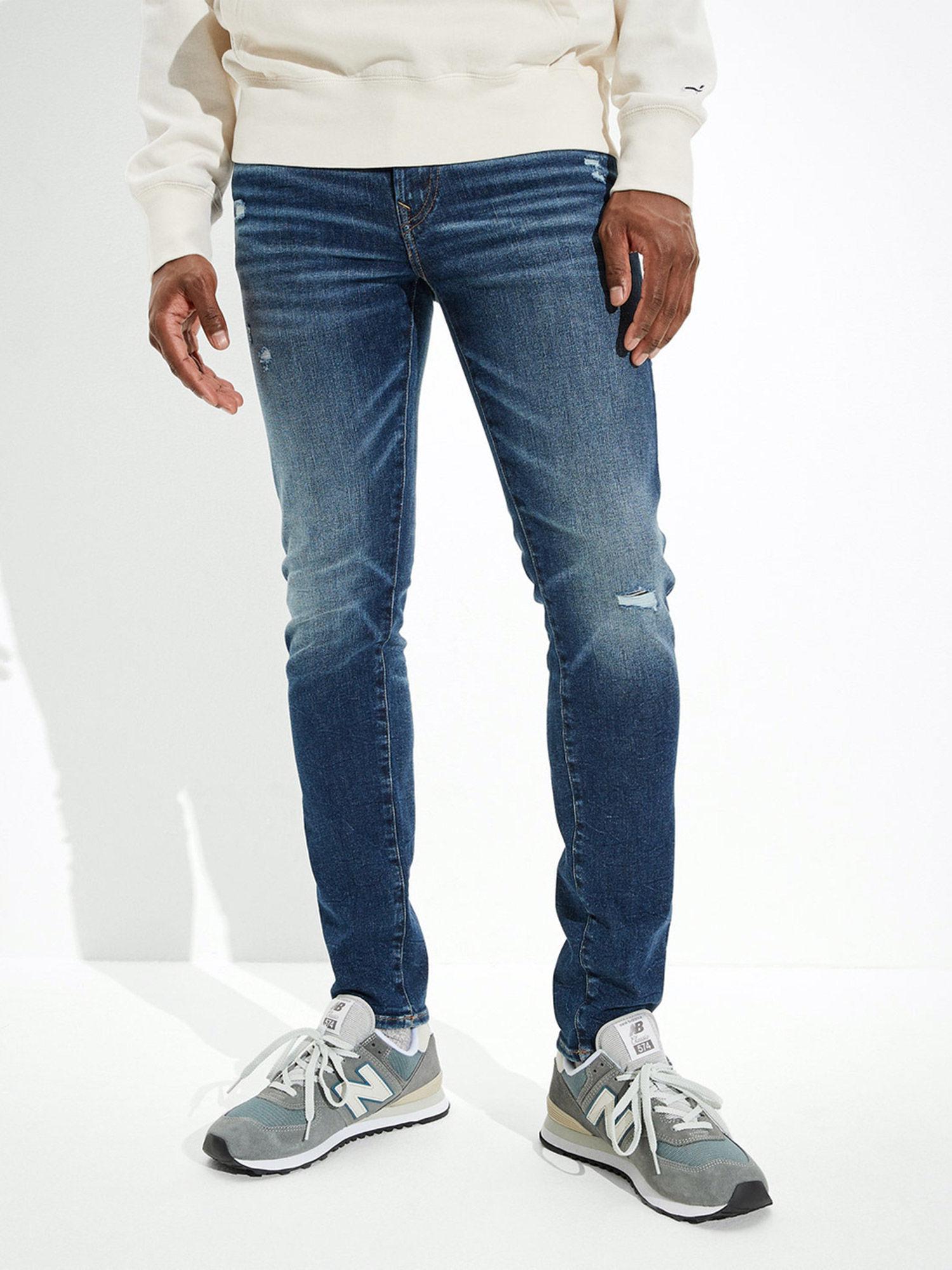 men blue air flex 360 slim jeans