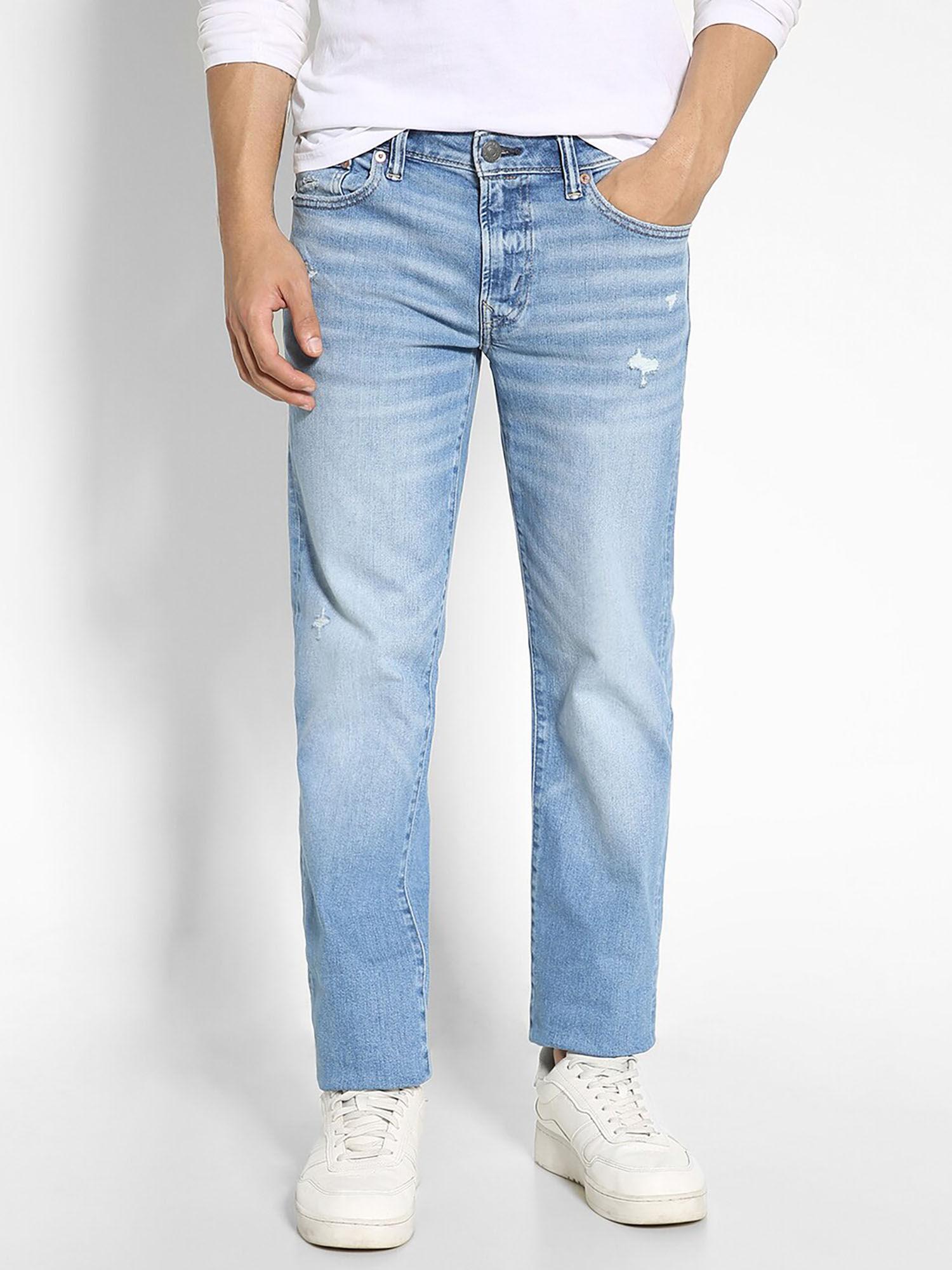 men blue airflex+ original straight jeans