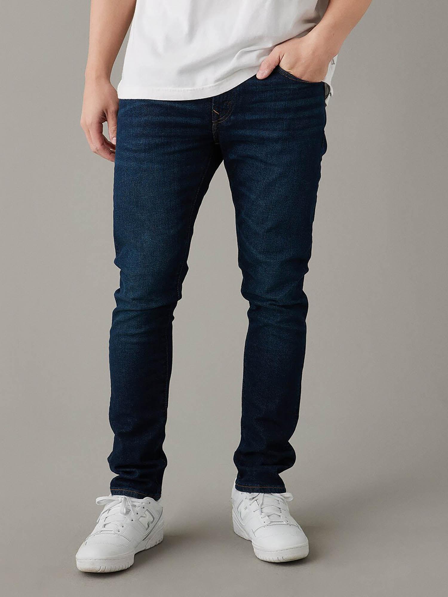 men blue easy flex slim jeans