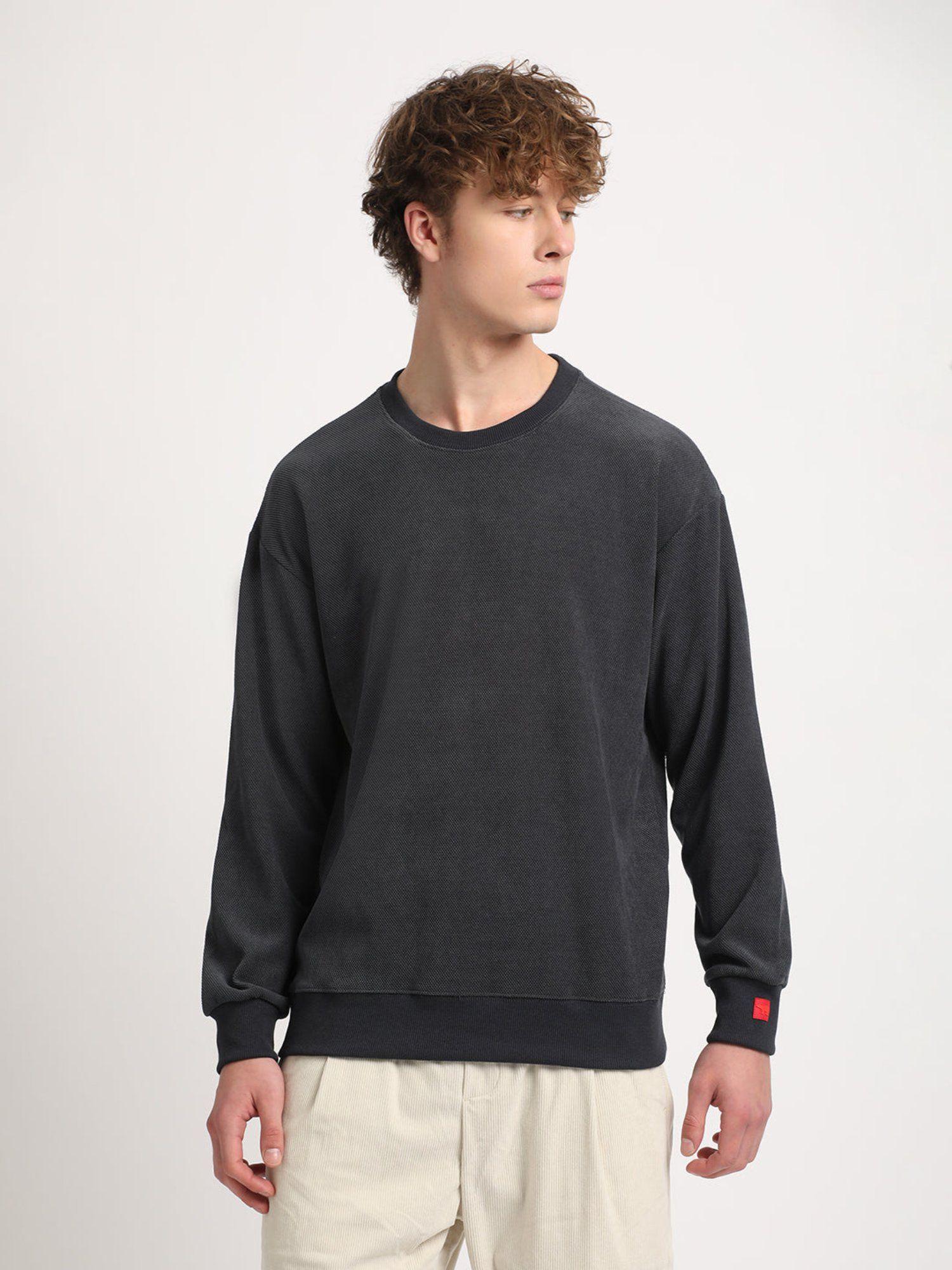 men blue fabled relaxed fit sweatshirt