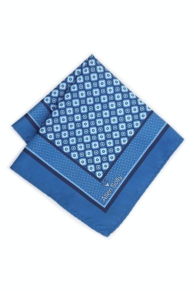men blue formal pocket square