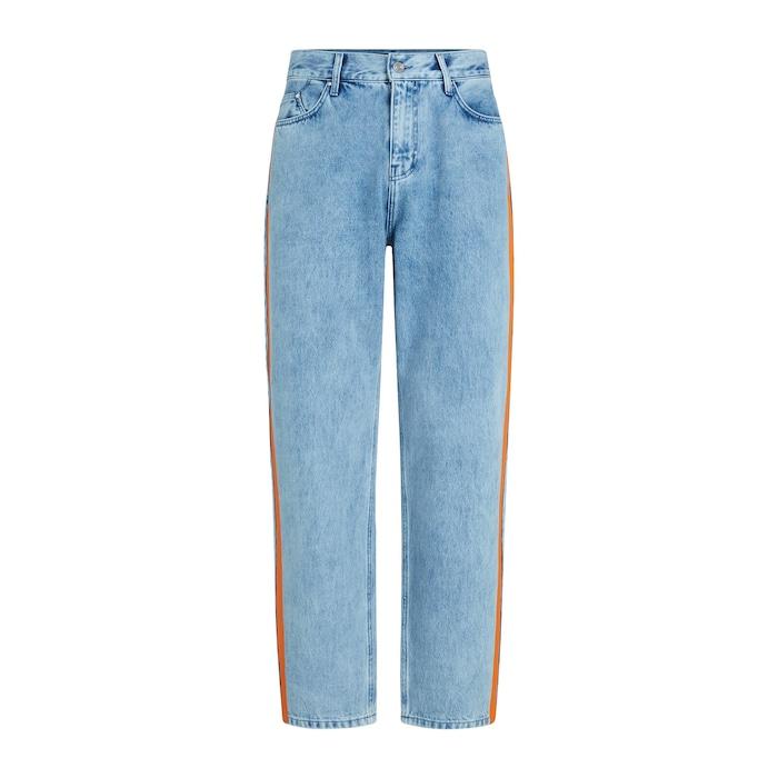 men blue karl logo loose-fit jeans