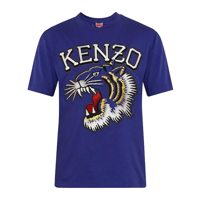 men blue kenzo tiger t-shirt