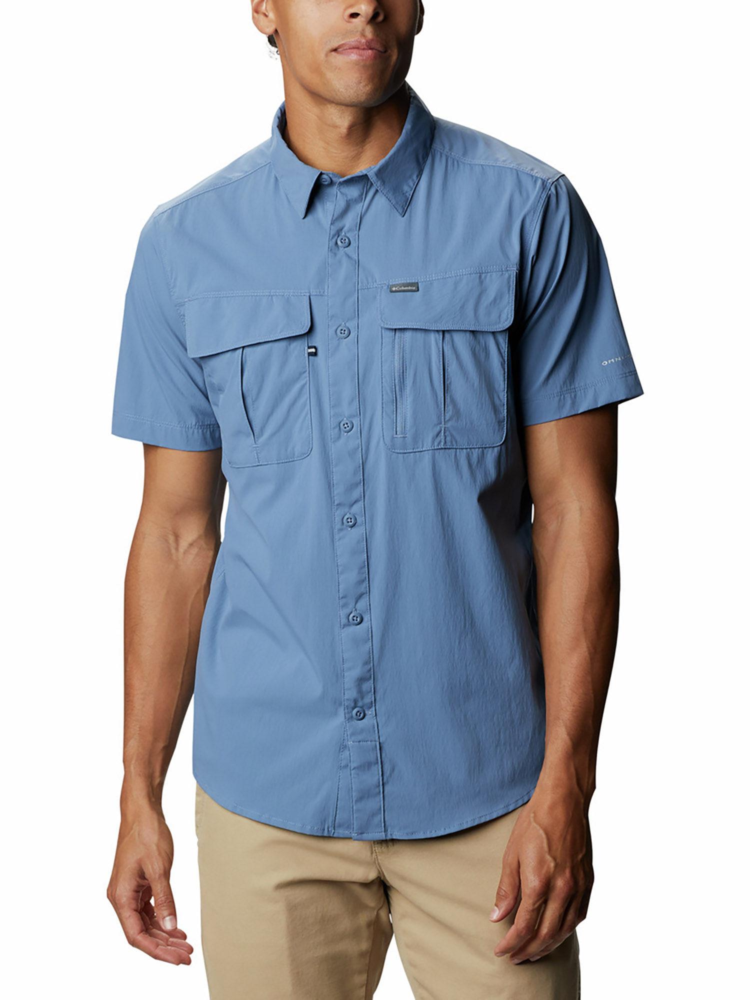 men blue newton ridge short sleeve shirt