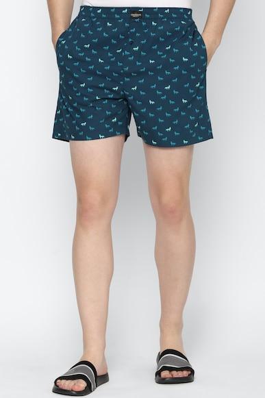 men blue print boxer shorts