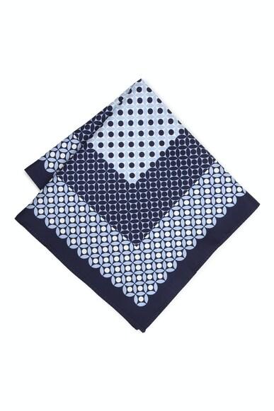 men blue print formal pocket square