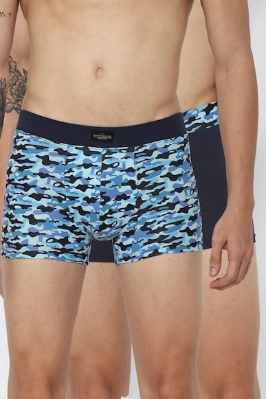 men blue print pack of two trunks