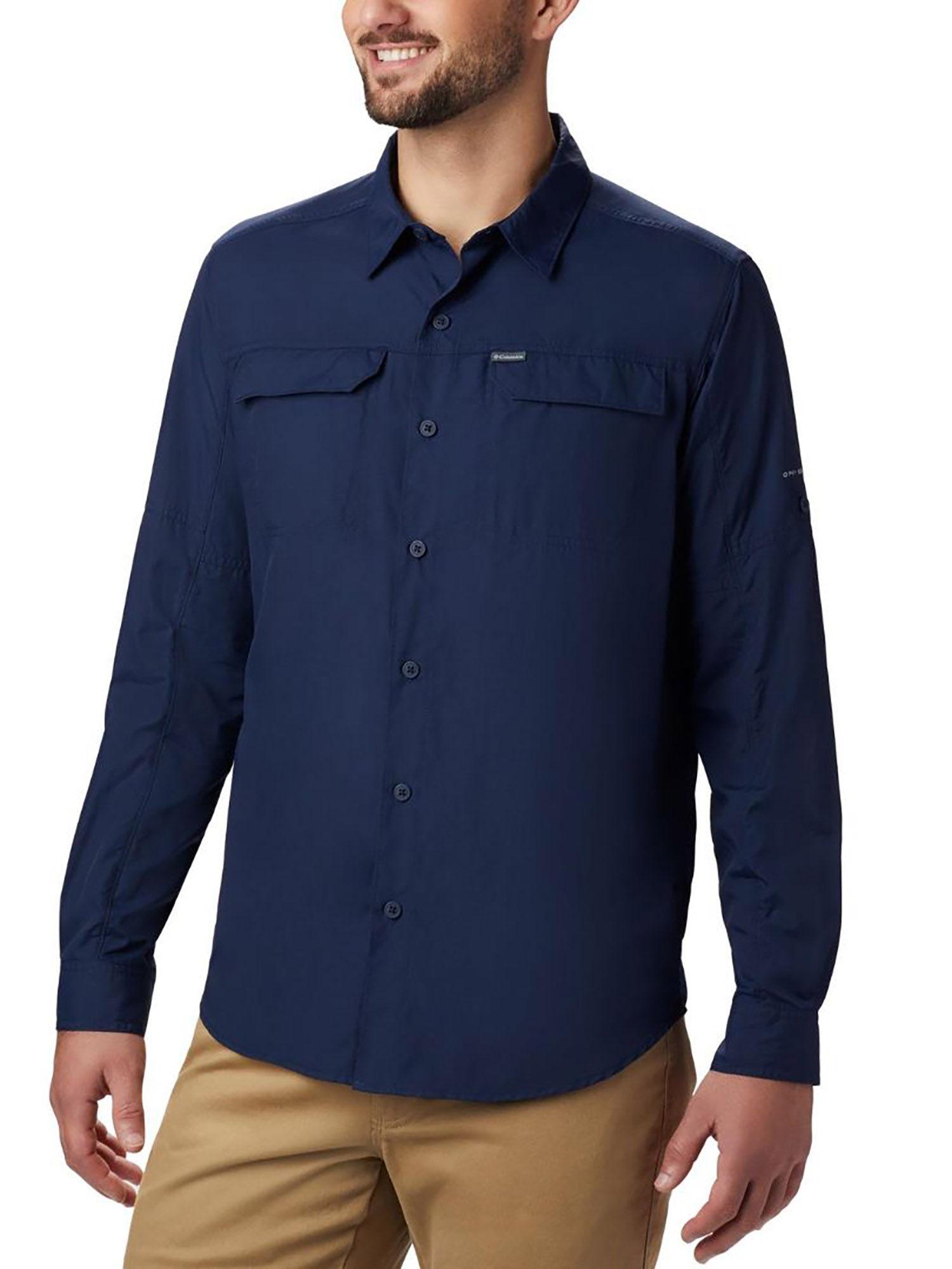 men blue silver ridge2.0 long sleeve shirt