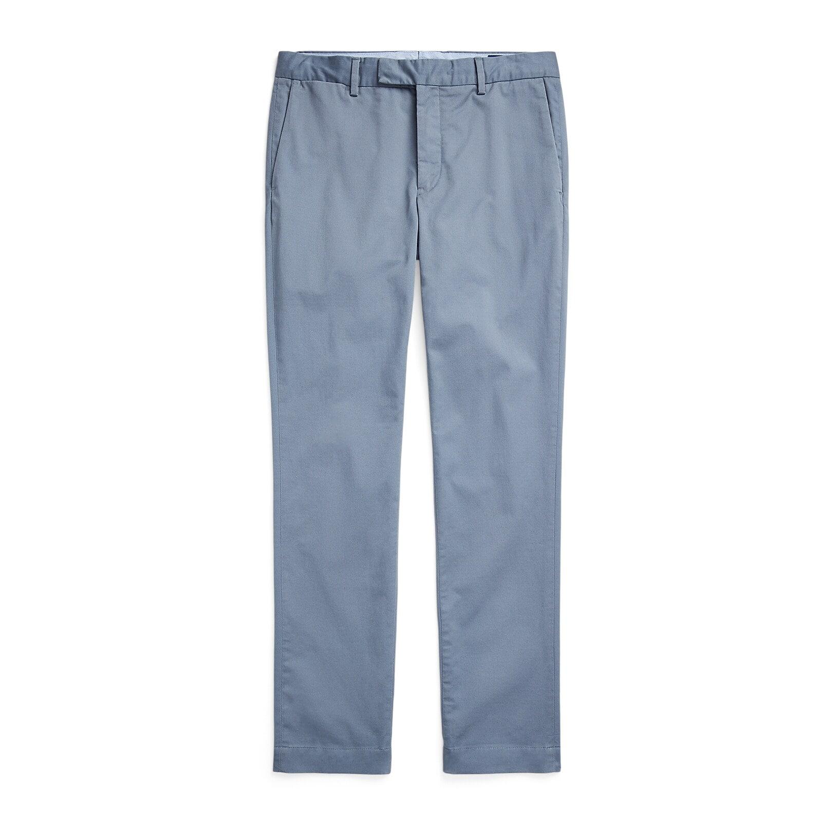 men blue stretch slim fit chino pant