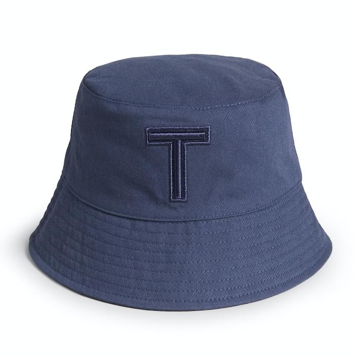 men blue t bucket hat