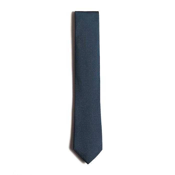 men blue textured tie