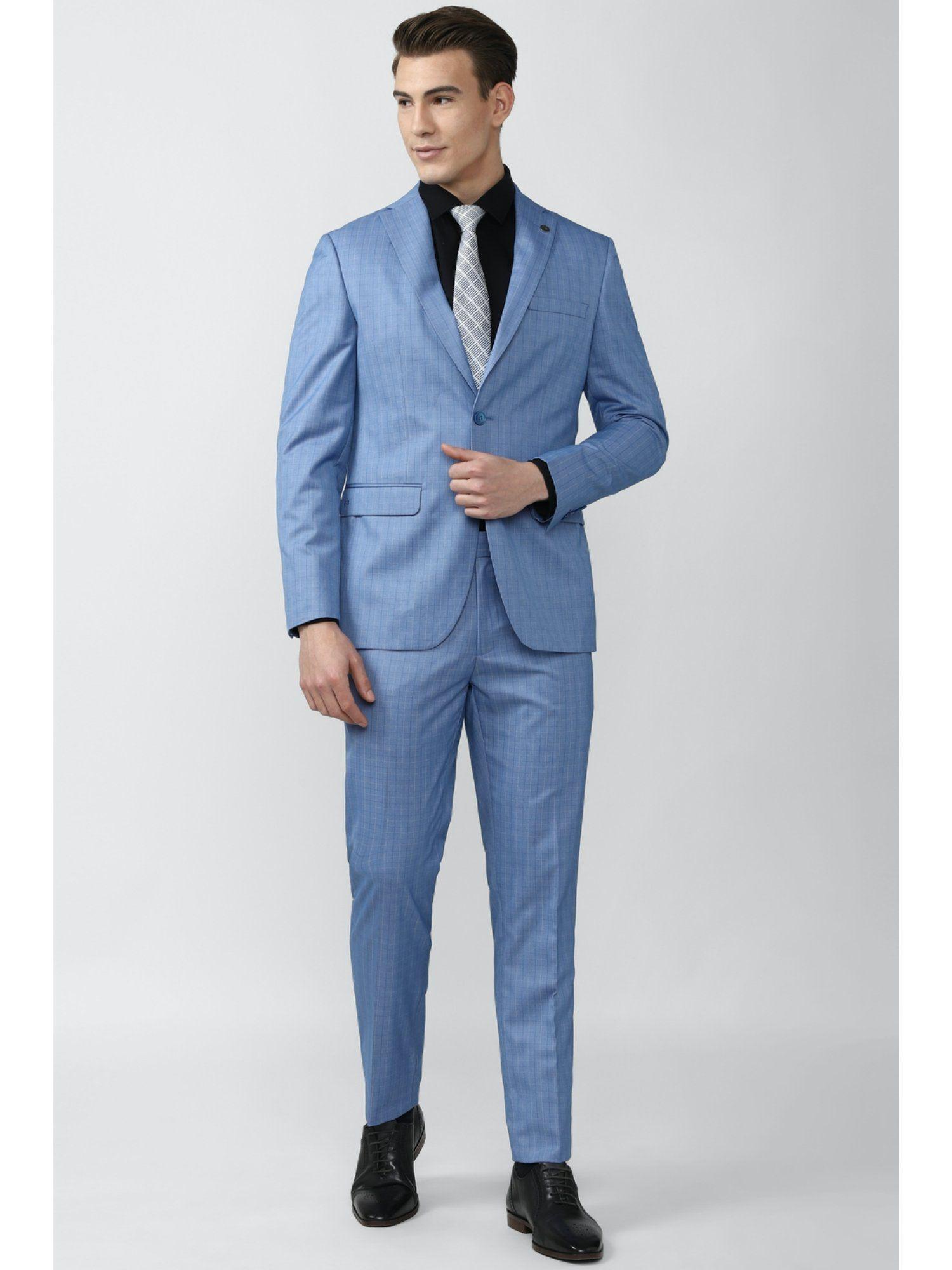 men blue two piece suit (set of 2)