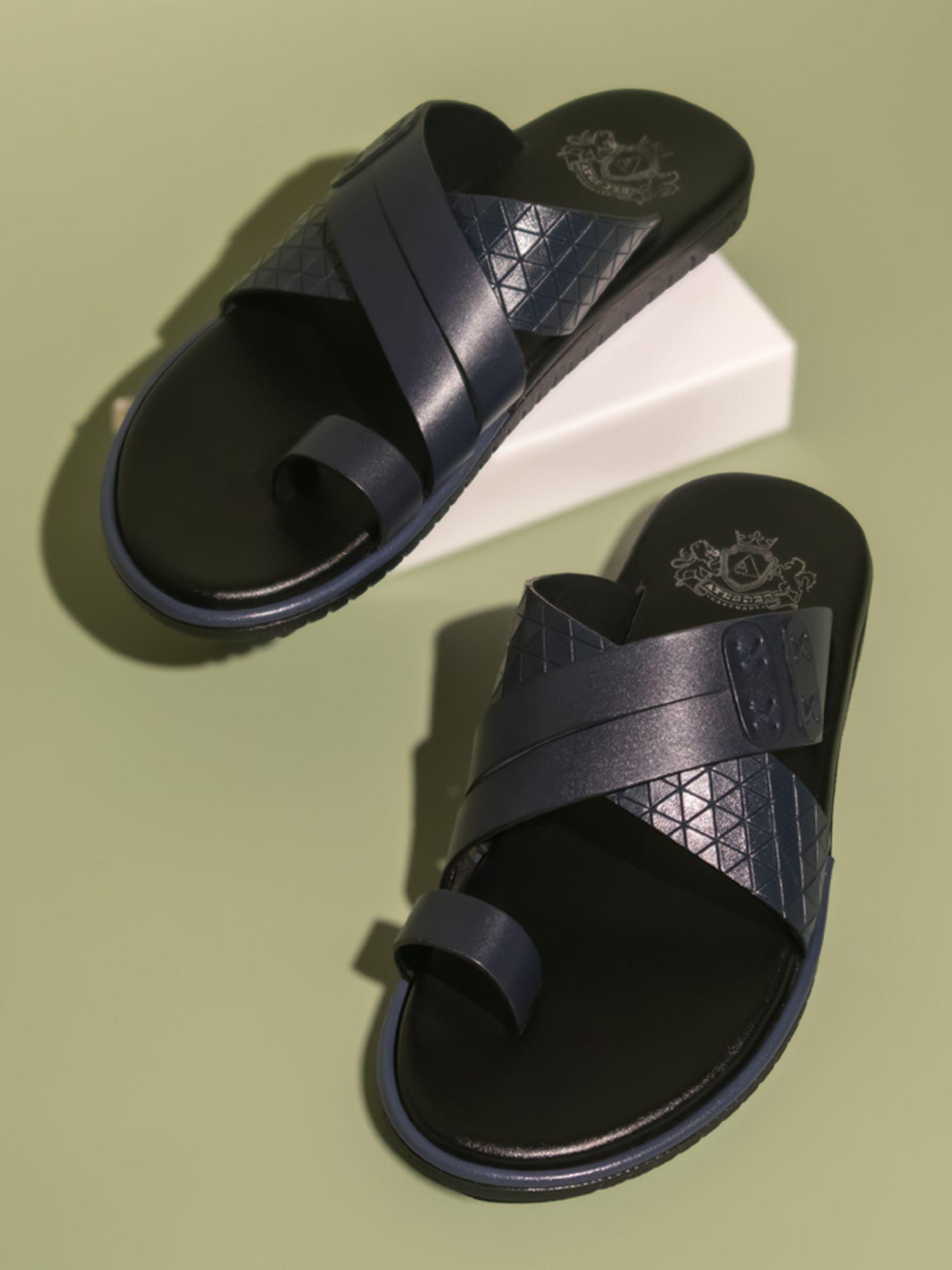 men blue velcro sandals