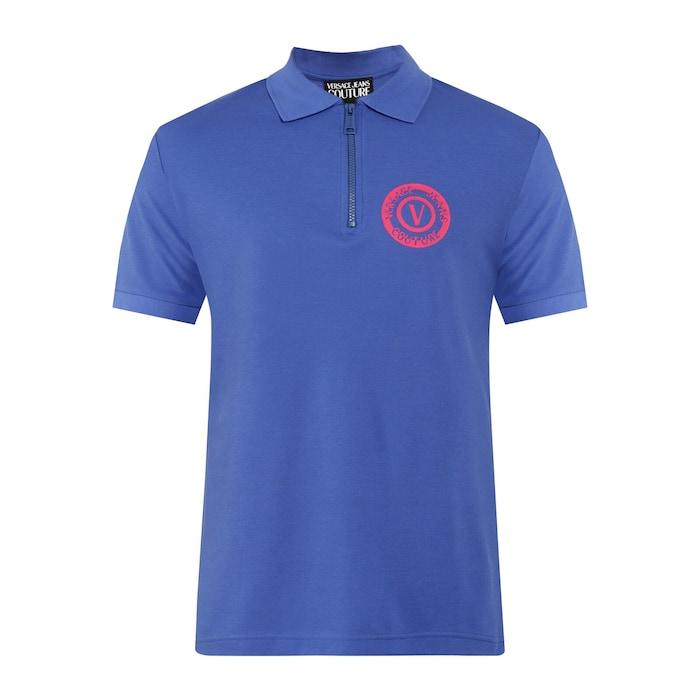 men blue vjc chest emblem polo