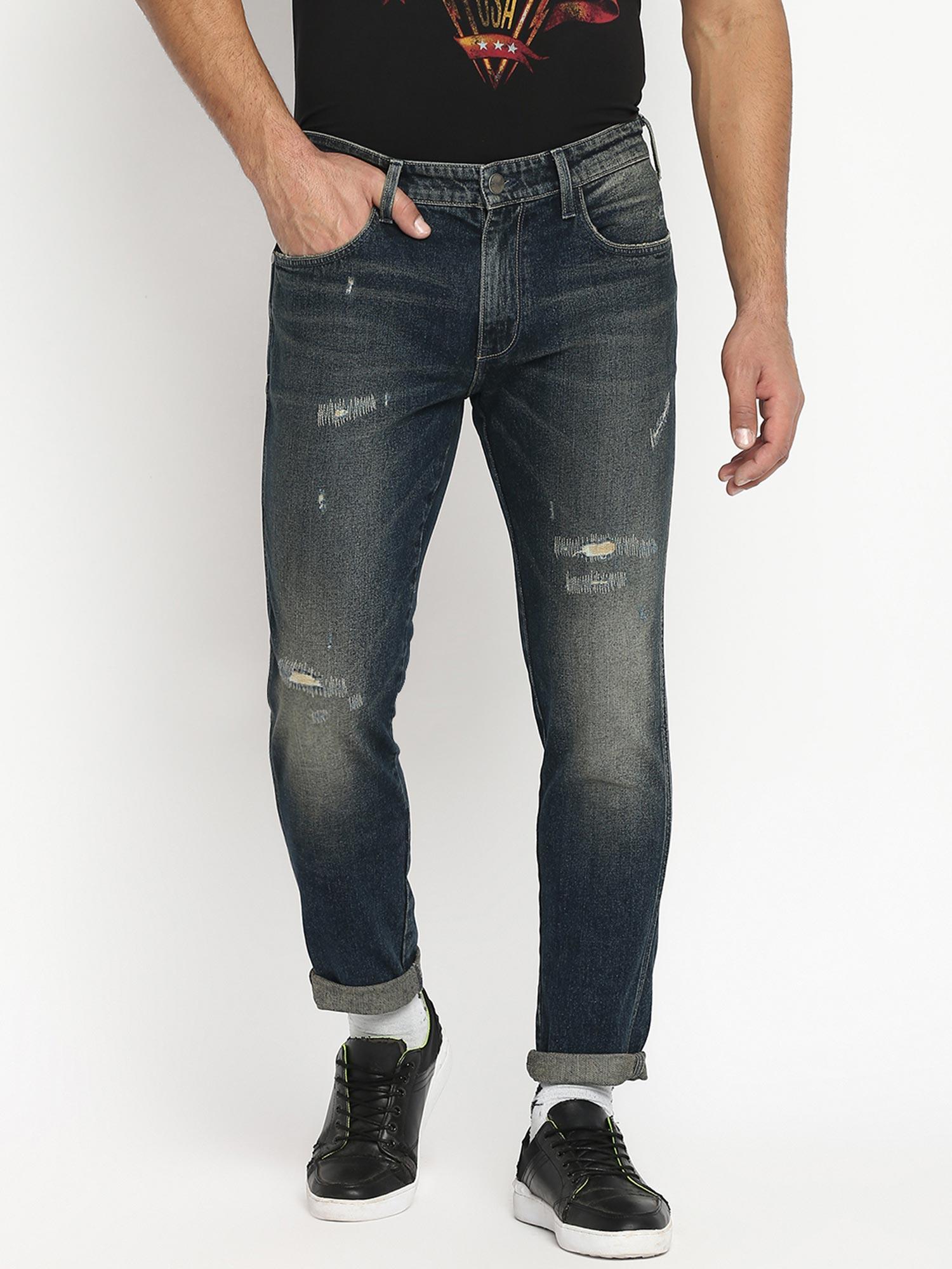 men bostin tinted distressed slim fit jeans