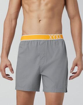 men boxers with elasticated waist