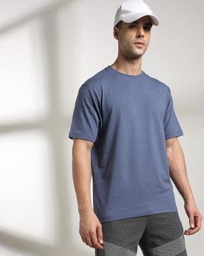 men boxy fit crew-neck t-shirt