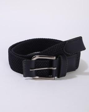 men braided canvas belt