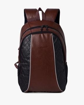 men brand embossed laptop backpack 16"