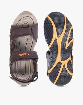 men brand pattern dual-strap sandals