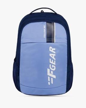 men brand print 14" laptop backpack