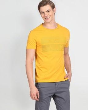 men brand print extra slim fit crew-neck t-shirt