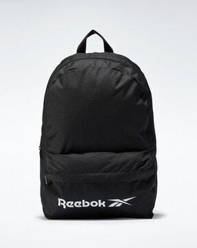 men brand print laptop backpack