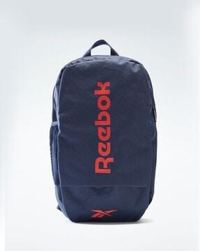 men brand print laptop backpack
