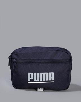 men brand print waist bag with adjustable strap