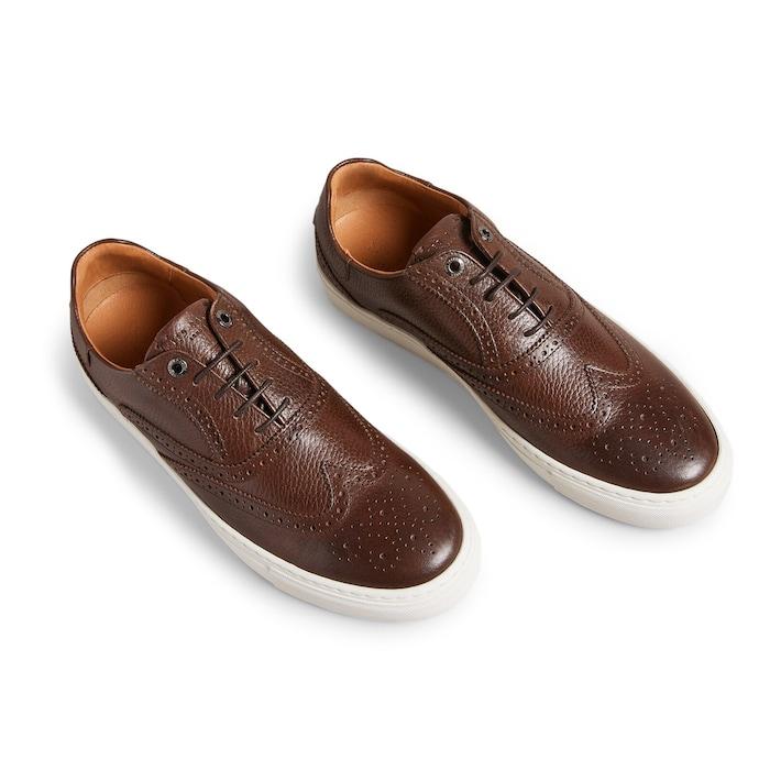 men brown brogues & trainers hybrid casual shoes
