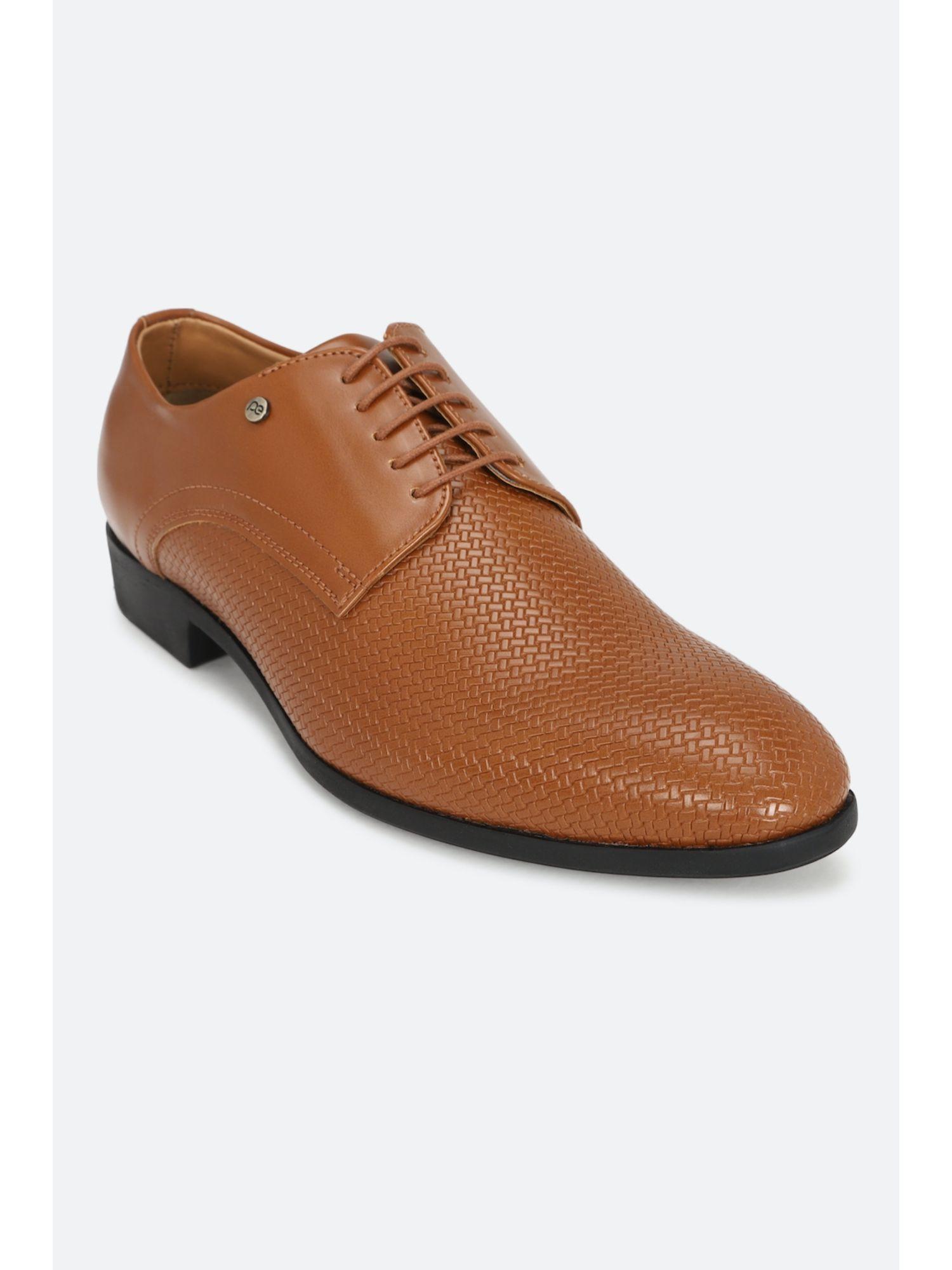 men brown lace-up shoes