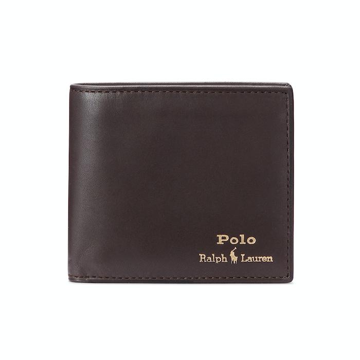 men brown leather billfold wallet