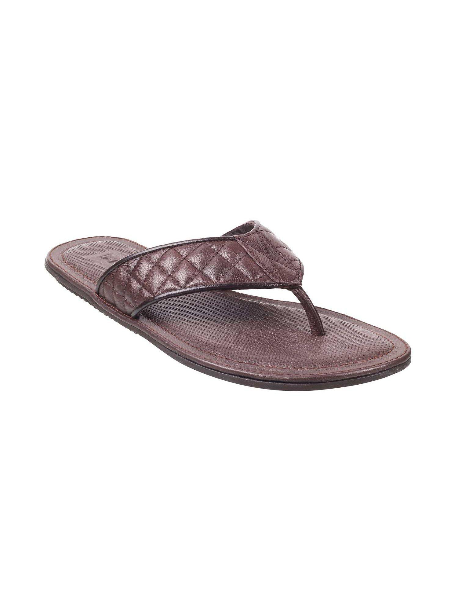 men brown leather sandals