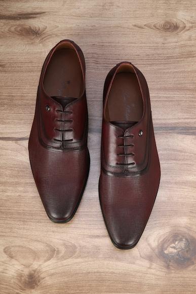 men brown oxford formal shoes