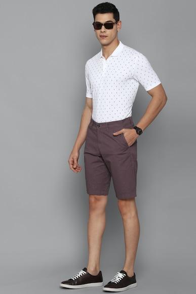 men brown print slim fit shorts