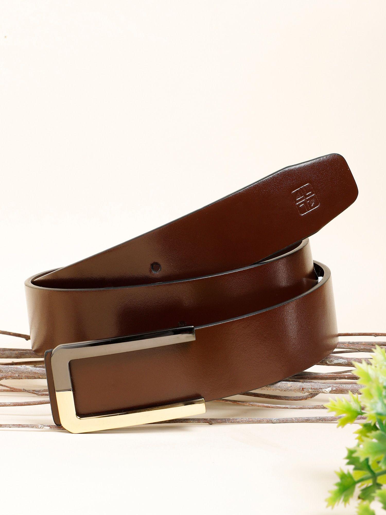 men brown sami formal leather belt