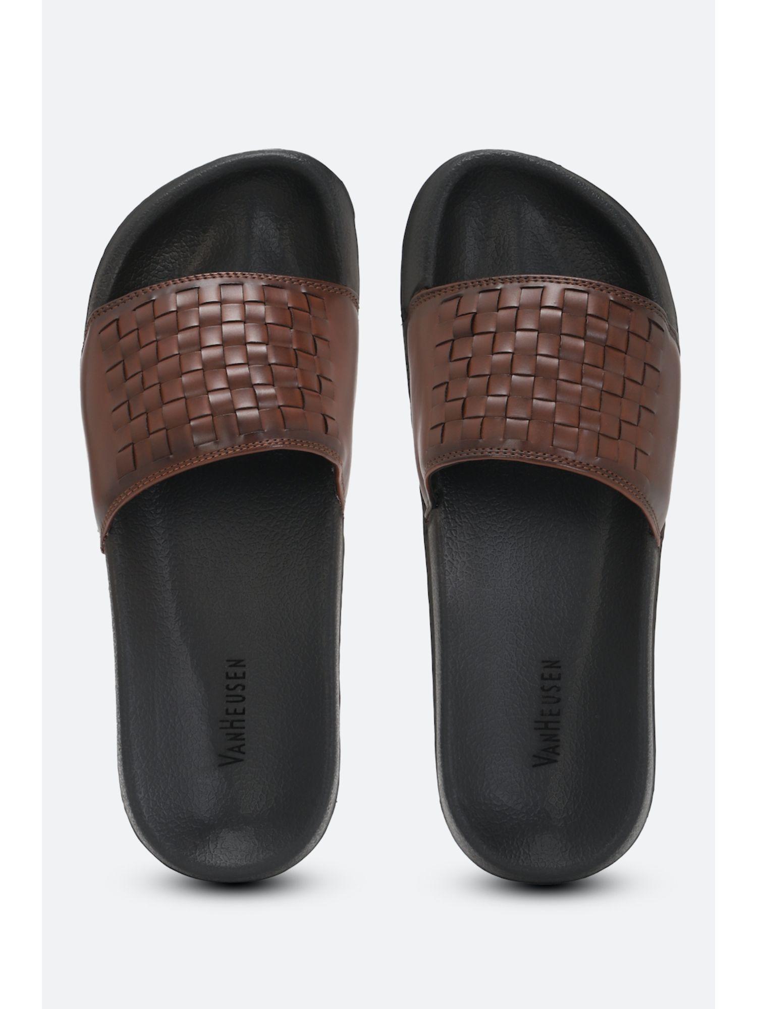 men brown sliders